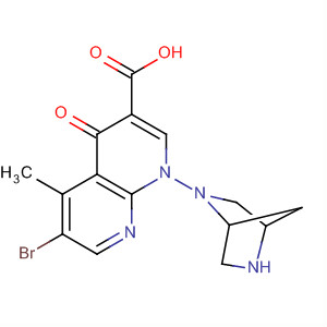 635306-95-5  1,8-Naphthyridine-3-carboxylic acid,6-bromo-7-(1S,4S)-2,5-diazabicyclo[2.2.1]hept-2-yl-1,4-dihydro-5-methyl-4-oxo-