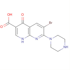 635307-02-7  1,8-Naphthyridine-3-carboxylic acid,6-bromo-1,4-dihydro-4-oxo-7-(1-piperazinyl)- 635307-02-7  1,8-Naphthyridine-3-carboxylic acid,6-bromo-1,4-dihydro-4-oxo-7-(1-piperazinyl)-
