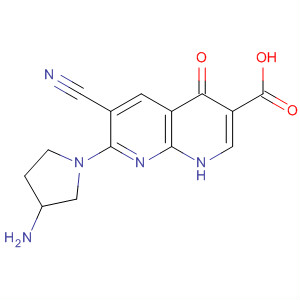 635307-09-4  1,8-Naphthyridine-3-carboxylic acid,7-(3-amino-1-pyrrolidinyl)-6-cyano-1,4-dihydro-4-oxo- 635307-09-4  1,8-Naphthyridine-3-carboxylic acid,7-(3-amino-1-pyrrolidinyl)-6-cyano-1,4-dihydro-4-oxo-