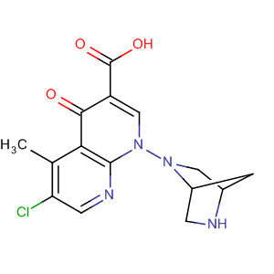 635307-42-5  1,8-Naphthyridine-3-carboxylic acid,6-chloro-7-(1S,4S)-2,5-diazabicyclo[2.2.1]hept-2-yl-1,4-dihydro-5-methyl-4-oxo-