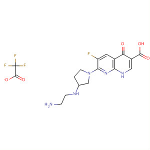 635307-47-0  1,8-Naphthyridine-3-carboxylic acid,7-[3-[(2-aminoethyl)amino]-1-pyrrolidinyl]-6-fluoro-1,4-dihydro-4-oxo-,mono(trifluoroacetate)