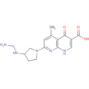 635307-54-9  1,8-Naphthyridine-3-carboxylic acid,7-[3-[(aminomethyl)amino]-1-pyrrolidinyl]-1,4-dihydro-5-methyl-4-oxo-
