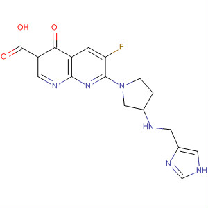 635307-55-0  1,8-Naphthyridine-3-carboxylic acid,6-fluoro-1,4-dihydro-7-[3-[(1H-imidazol-4-ylmethyl)amino]-1-pyrrolidinyl]-4-oxo-