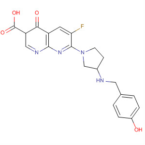 635307-61-8  1,8-Naphthyridine-3-carboxylic acid,6-fluoro-1,4-dihydro-7-[3-[[(4-hydroxyphenyl)methyl]amino]-1-pyrrolidinyl]-4-oxo-