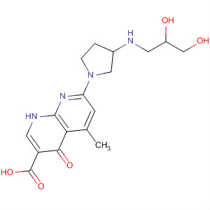 635307-86-7  1,8-Naphthyridine-3-carboxylic acid,7-[3-[(2,3-dihydroxypropyl)amino]-1-pyrrolidinyl]-1,4-dihydro-5-methyl-4-oxo-