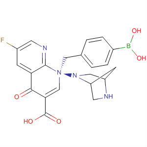 635307-96-9  1,8-Naphthyridine-3-carboxylic acid,1-[(4-boronophenyl)methyl]-7-(1S,4S)-2,5-diazabicyclo[2.2.1]hept-2-yl-6-fluoro-1,4-dihydro-4-oxo-