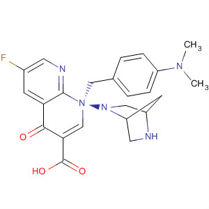 635308-46-2  1,8-Naphthyridine-3-carboxylic acid,7-(1S,4S)-2,5-diazabicyclo[2.2.1]hept-2-yl-1-[[4-(dimethylamino)phenyl]methyl]-6-fluoro-1,4-dihydro-4-oxo-