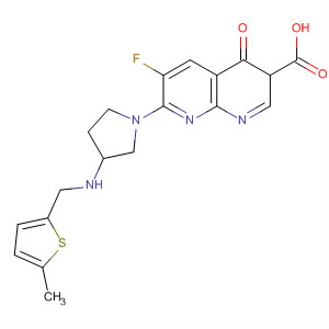 635308-60-0  1,8-Naphthyridine-3-carboxylic acid,6-fluoro-1,4-dihydro-7-[3-[[(5-methyl-2-thienyl)methyl]amino]-1-pyrrolidinyl]-4-oxo-