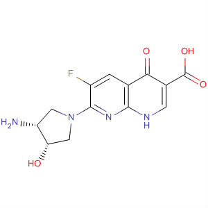 635308-64-4  1,8-Naphthyridine-3-carboxylic acid,7-[(3R,4S)-3-amino-4-hydroxy-1-pyrrolidinyl]-6-fluoro-1,4-dihydro-4-oxo-