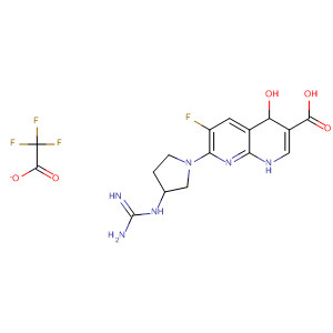 635308-71-3  1,8-Naphthyridine-3-carboxylic acid,7-[3-[(aminoiminomethyl)amino]-1-pyrrolidinyl]-6-fluoro-1,4-dihydro-4-oxo-, mono(trifluoroacetate)