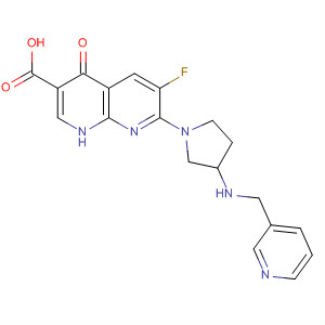 635308-73-5  1,8-Naphthyridine-3-carboxylic acid,6-fluoro-1,4-dihydro-4-oxo-7-[3-[(3-pyridinylmethyl)amino]-1-pyrrolidinyl]-