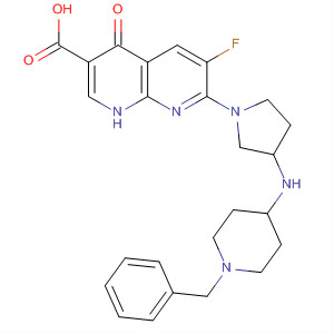 635309-06-7  1,8-Naphthyridine-3-carboxylic acid,6-fluoro-1,4-dihydro-4-oxo-7-[3-[[1-(phenylmethyl)-4-piperidinyl]amino]-1-pyrrolidinyl]-