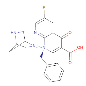 635309-10-3  1,8-Naphthyridine-3-carboxylic acid,7-(1S,4S)-2,5-diazabicyclo[2.2.1]hept-2-yl-6-fluoro-1,4-dihydro-4-oxo-1-(phenylmethyl)-