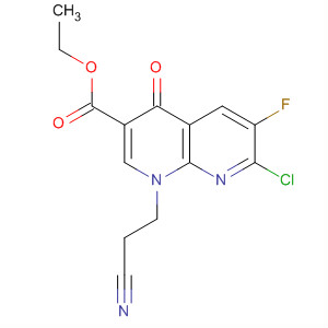 635309-26-1  1,8-Naphthyridine-3-carboxylic acid,7-chloro-1-(2-cyanoethyl)-6-fluoro-1,4-dihydro-4-oxo-, ethyl ester 635309-26-1  1,8-Naphthyridine-3-carboxylic acid,7-chloro-1-(2-cyanoethyl)-6-fluoro-1,4-dihydro-4-oxo-, ethyl ester