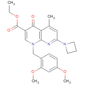 635309-30-7  1,8-Naphthyridine-3-carboxylic acid,7-(1-azetidinyl)-1-[(2,4-dimethoxyphenyl)methyl]-1,4-dihydro-5-methyl-4-oxo-, ethyl ester