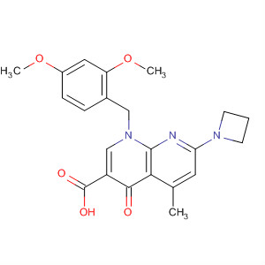 635309-31-8  1,8-Naphthyridine-3-carboxylic acid,7-(1-azetidinyl)-1-[(2,4-dimethoxyphenyl)methyl]-1,4-dihydro-5-methyl-4-oxo-