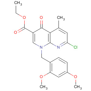 635309-42-1  1,8-Naphthyridine-3-carboxylic acid,7-chloro-1-[(2,4-dimethoxyphenyl)methyl]-1,4-dihydro-5-methyl-4-oxo-,ethyl ester