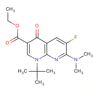 635309-44-3  1,8-Naphthyridine-3-carboxylic acid,7-(dimethylamino)-1-(1,1-dimethylethyl)-6-fluoro-1,4-dihydro-4-oxo-,ethyl ester