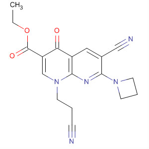 635309-57-8  1,8-Naphthyridine-3-carboxylic acid,7-(1-azetidinyl)-6-cyano-1-(2-cyanoethyl)-1,4-dihydro-4-oxo-, ethyl ester
