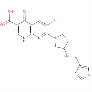 635309-64-7  1,8-Naphthyridine-3-carboxylic acid,6-fluoro-1,4-dihydro-4-oxo-7-[3-[(3-thienylmethyl)amino]-1-pyrrolidinyl]-