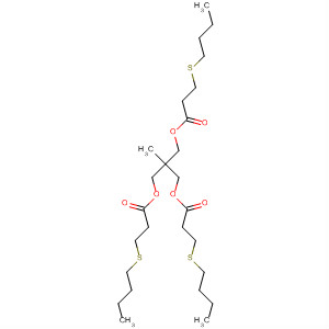 63565-59-3  Propanoic acid, 3-(butylthio)-,2,2-bis[[3-(butylthio)-1-oxopropoxy]methyl]-1,3-propanediyl ester
