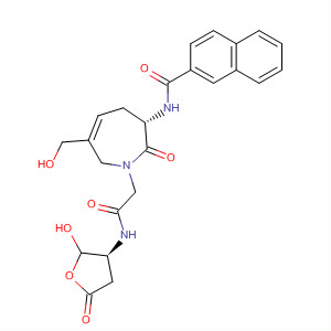 635706-35-3  1H-Azepine-1-acetamide,2,3,4,7-tetrahydro-6-(hydroxymethyl)-3-[(2-naphthalenylcarbonyl)amino]-2-oxo-N-[(3S)-tetrahydro-2-hydroxy-5-oxo-3-furanyl]-, (3S)-