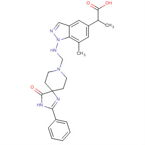 635710-37-1  1H-Indazole-5-propanoic acid,7-methyl-a-[[(4-oxo-2-phenyl-1,3,8-triazaspiro[4.5]dec-1-en-8-yl)carbonyl]amino]-