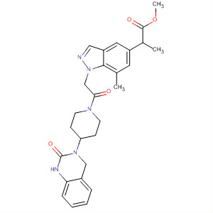 635711-06-7  1H-Indazole-5-propanoic acid,a-[2-[4-(1,4-dihydro-2-oxo-3(2H)-quinazolinyl)-1-piperidinyl]-2-oxoethyl]-7-methyl-, methyl ester