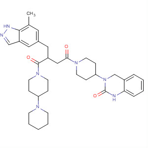 635711-08-9  1,4'-Bipiperidine,1'-[4-[4-(1,4-dihydro-2-oxo-3(2H)-quinazolinyl)-1-piperidinyl]-2-[(7-methyl-1H-indazol-5-yl)methyl]-1,4-dioxobutyl]-