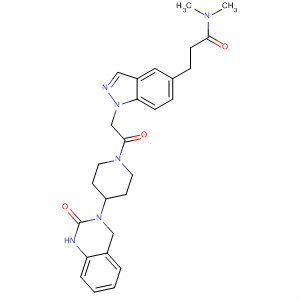 635711-21-6  1H-Indazole-5-propanamide,a-[2-[4-(1,4-dihydro-2-oxo-3(2H)-quinazolinyl)-1-piperidinyl]-2-oxoethyl]-N,N-dimethyl-