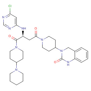 635711-27-2  1,4'-Bipiperidine,1'-[(2S)-2-[(6-chloro-4-pyrimidinyl)amino]-4-[4-(1,4-dihydro-2-oxo-3(2H)-quinazolinyl)-1-piperidinyl]-1,4-dioxobutyl]-
