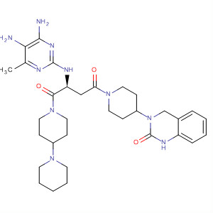 635711-30-7  1,4'-Bipiperidine,1'-[(2S)-2-[(4,5-diamino-6-methyl-2-pyrimidinyl)amino]-4-[4-(1,4-dihydro-2-oxo-3(2H)-quinazolinyl)-1-piperidinyl]-1,4-dioxobutyl]-
