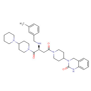 635711-34-1  1,4'-Bipiperidine,1'-[(2S)-4-[4-(1,4-dihydro-2-oxo-3(2H)-quinazolinyl)-1-piperidinyl]-2-[[(3-methylphenyl)methyl]amino]-1,4-dioxobutyl]-