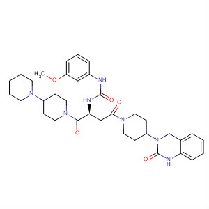 635711-87-4  1,4'-Bipiperidine,1'-[(2S)-4-[4-(1,4-dihydro-2-oxo-3(2H)-quinazolinyl)-1-piperidinyl]-2-[[[(3-methoxyphenyl)amino]carbonyl]amino]-1,4-dioxobutyl]-