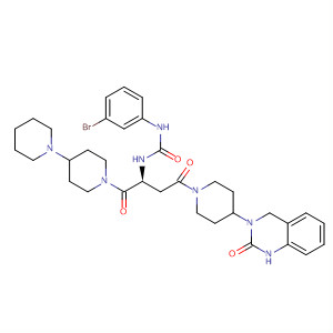 635712-13-9  1,4'-Bipiperidine,1'-[(2S)-2-[[[(3-bromophenyl)amino]carbonyl]amino]-4-[4-(1,4-dihydro-2-oxo-3(2H)-quinazolinyl)-1-piperidinyl]-1,4-dioxobutyl]-