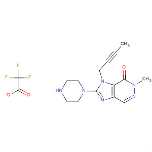 635717-66-7  4H-Imidazo[4,5-d]pyridazin-4-one,3-(2-butynyl)-3,5-dihydro-5-methyl-2-(1-piperazinyl)-,mono(trifluoroacetate)