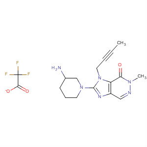 635717-76-9  4H-Imidazo[4,5-d]pyridazin-4-one,2-(3-amino-1-piperidinyl)-3-(2-butynyl)-3,5-dihydro-5-methyl-,mono(trifluoroacetate)