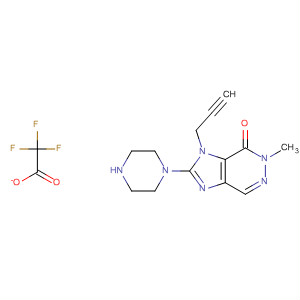 635721-78-7  4H-Imidazo[4,5-d]pyridazin-4-one,3,5-dihydro-5-methyl-2-(1-piperazinyl)-3-(2-propynyl)-,mono(trifluoroacetate)