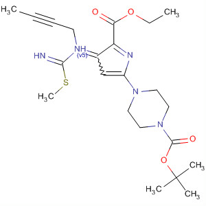 635722-71-3  1-Piperazinecarboxylic acid,4-[1-(2-butynyl)-5-(ethoxycarbonyl)-4-[imino(methylthio)methyl]-1H-imidazol-2-yl]-, 1,1-dimethylethyl ester