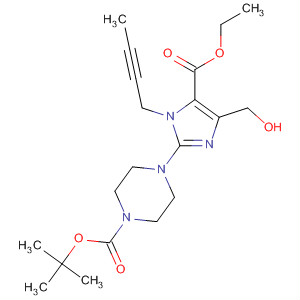 635722-73-5  1-Piperazinecarboxylic acid,4-[1-(2-butynyl)-5-(ethoxycarbonyl)-4-(hydroxymethyl)-1H-imidazol-2-yl]-,1,1-dimethylethyl ester
