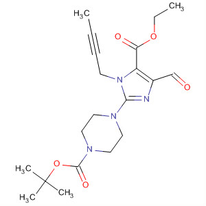 635722-74-6  1-Piperazinecarboxylic acid,4-[1-(2-butynyl)-5-(ethoxycarbonyl)-4-formyl-1H-imidazol-2-yl]-,1,1-dimethylethyl ester