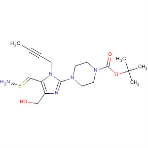 635723-46-5  1-Piperazinecarboxylic acid,4-[5-(aminothioxomethyl)-1-(2-butynyl)-4-(hydroxymethyl)-1H-imidazol-2-yl]-, 1,1-dimethylethyl ester