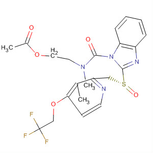 635751-21-2  1H-Benzimidazole-1-carboxamide,N-[2-(acetyloxy)ethyl]-N-methyl-2-[(R)-[[3-methyl-4-(2,2,2-trifluoroethoxy)-2-pyridinyl]methyl]sulfinyl]-