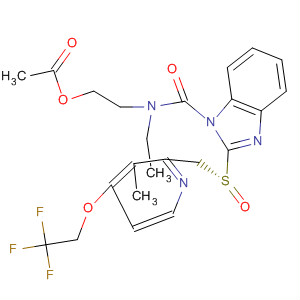 635751-38-1  1H-Benzimidazole-1-carboxamide,N-[2-(acetyloxy)ethyl]-N-ethyl-2-[(R)-[[3-methyl-4-(2,2,2-trifluoroethoxy)-2-pyridinyl]methyl]sulfinyl]-