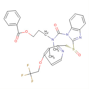 635751-52-9  1H-Benzimidazole-1-carboxamide,N-[3-(benzoyloxy)propyl]-N-methyl-2-[(R)-[[3-methyl-4-(2,2,2-trifluoroethoxy)-2-pyridinyl]methyl]sulfinyl]-