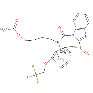 635751-59-6  1H-Benzimidazole-1-carboxamide,N-[4-(acetyloxy)butyl]-N-methyl-2-[(R)-[[3-methyl-4-(2,2,2-trifluoroethoxy)-2-pyridinyl]methyl]sulfinyl]-