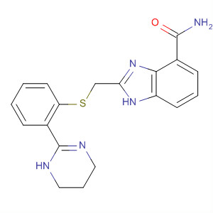 636573-90-5  1H-Benzimidazole-4-carboxamide,2-[[[2-(1,4,5,6-tetrahydro-2-pyrimidinyl)phenyl]thio]methyl]-