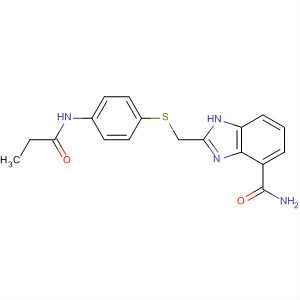 636574-07-7  1H-Benzimidazole-4-carboxamide,2-[[[4-[(1-oxopropyl)amino]phenyl]thio]methyl]-