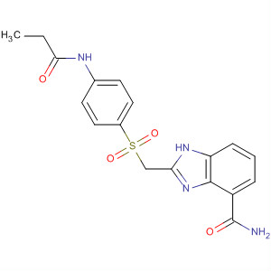 636574-20-4  1H-Benzimidazole-4-carboxamide,2-[[[4-[(1-oxopropyl)amino]phenyl]sulfonyl]methyl]-