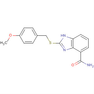 636574-28-2  1H-Benzimidazole-4-carboxamide, 2-[[(4-methoxyphenyl)methyl]thio]-